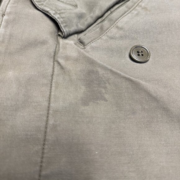 Vintage Military Slant Pocket Jacket Mens Large Green Seyntex 1975 - Picture 4 of 14